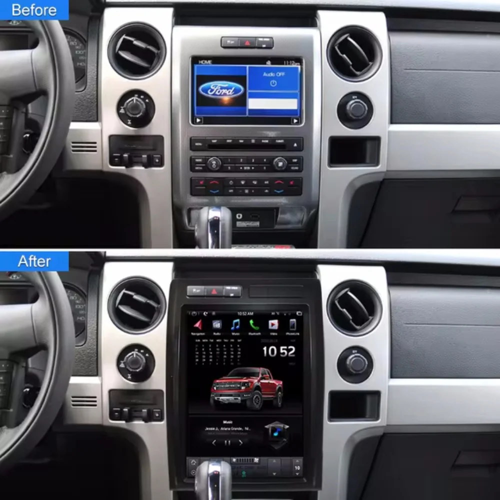 

12.3Inch Android 13 CarPlay For Ford F150 Raptor 2009-2014 Car Radio Multimedia Player GPS Navi Vertical Touch Screen Head Unit