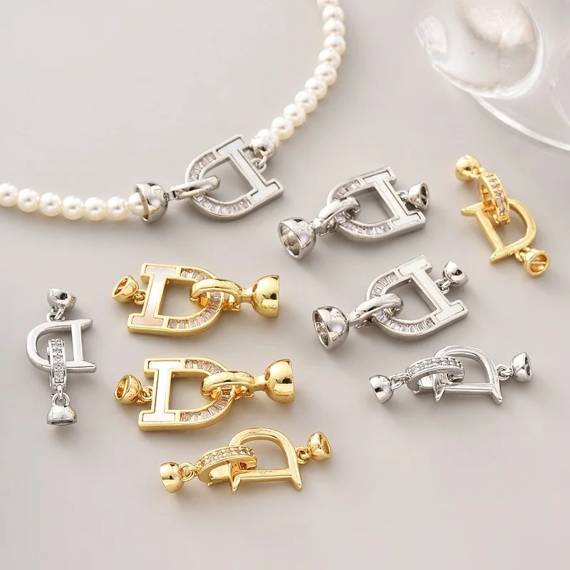 

1 Piece DIY Jewellery Making Connector Pearl Clasp Fastening Lock Handmade Necklace Bracelet Sweater Chain Accessories Supplies