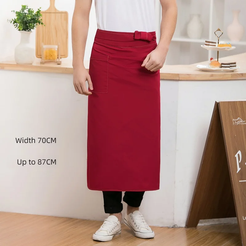 Duurzaam canvas schort keuken man half lichaam vest modieuze chef-kok werkkleding unisex ontwerp