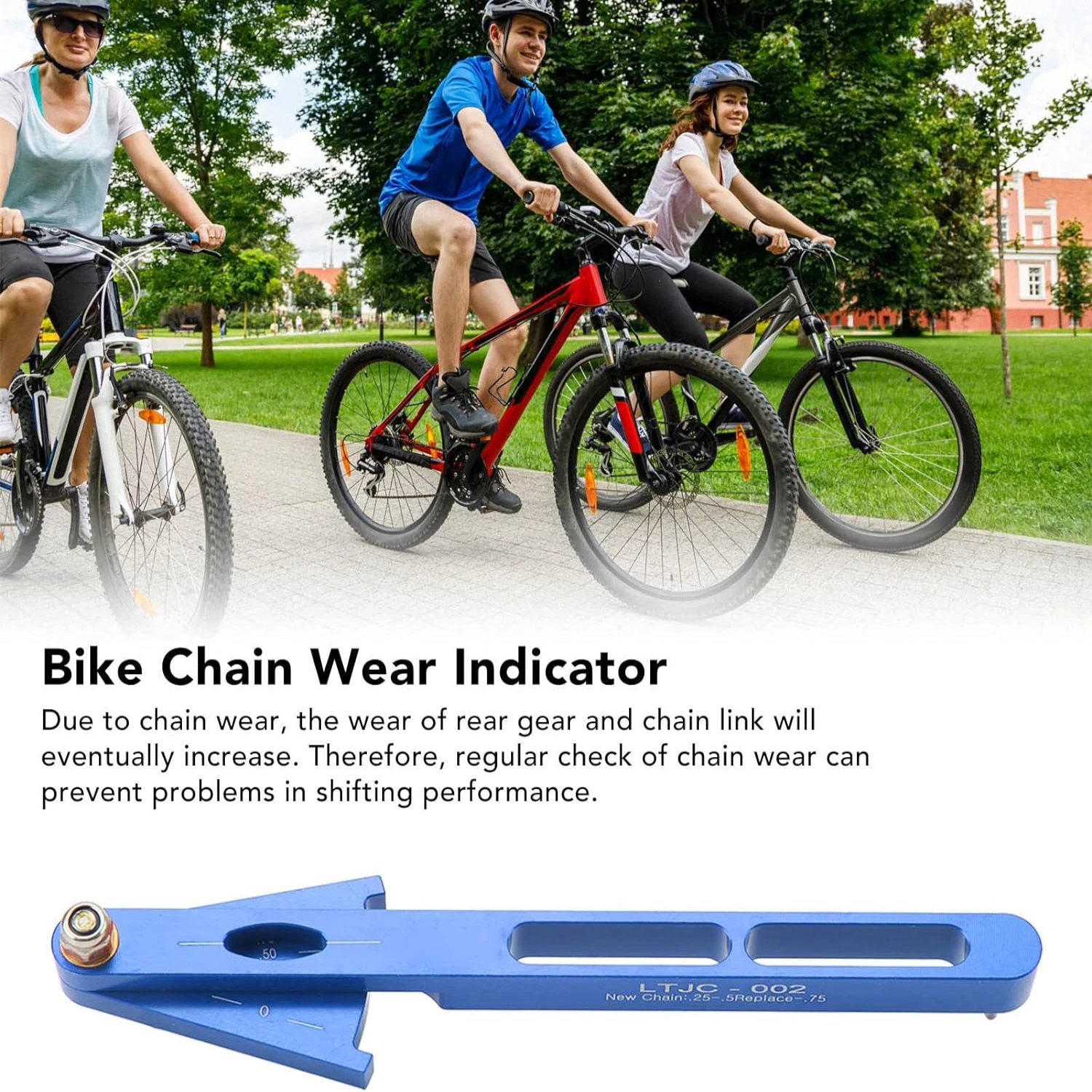 Multi Functional Maintenance and Repair Cycling Tool - High Precision, Reliable, and Easy to Use Aluminum Alloy Bike Chain Wear