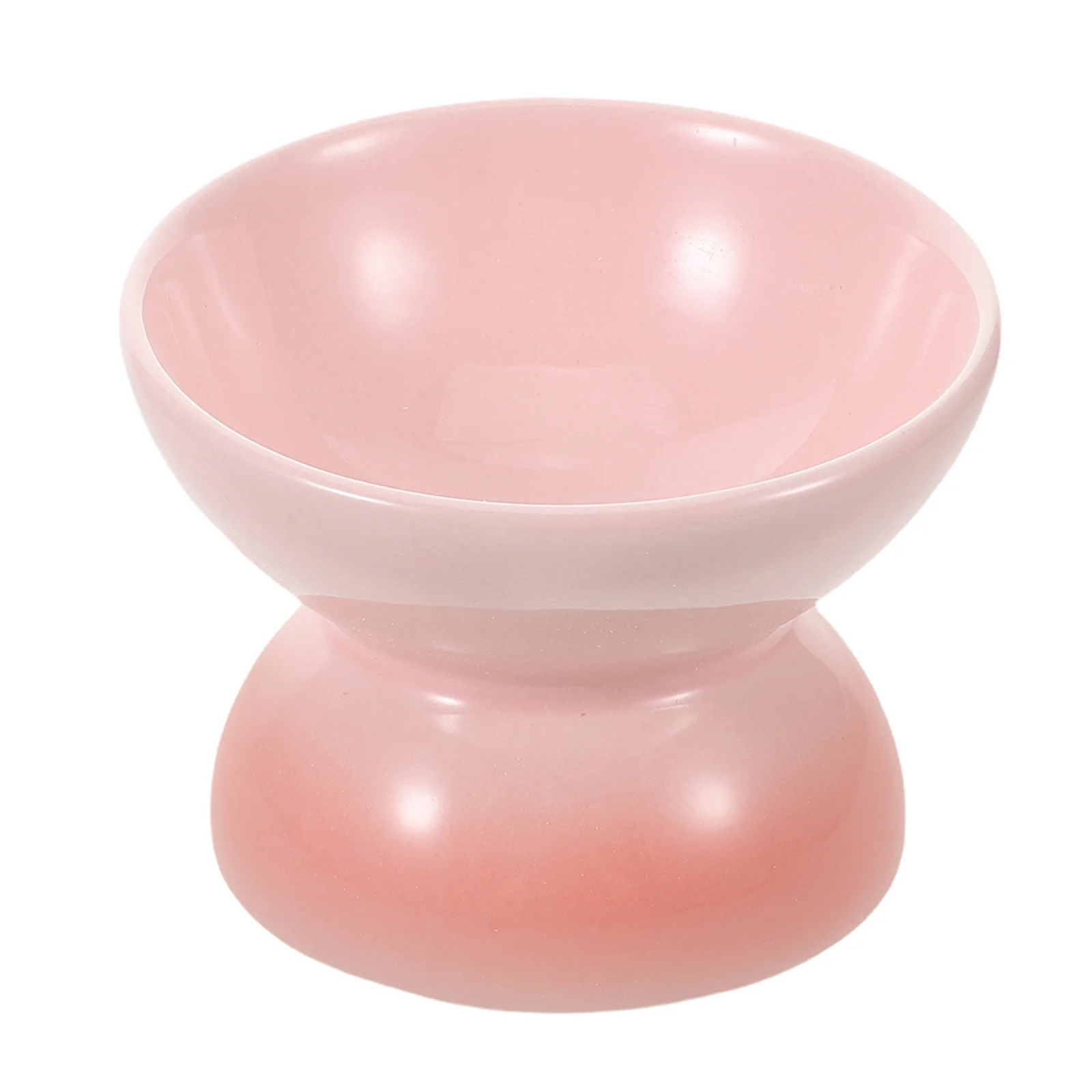 

Ceramic Raised Cat Feeding Bowl Tilted Stable Base Antivomit Pet Food Water Dish for Indoor Cats Kittens Puppies