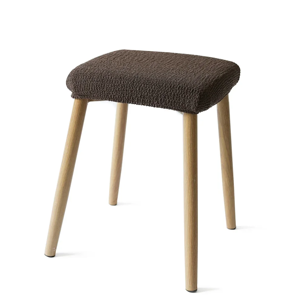 JHWarmo Square Stool Chair Cover Home Cotton Elastic Square Living Room Protective Stool Covers Wood Chair Dust Protection Cover