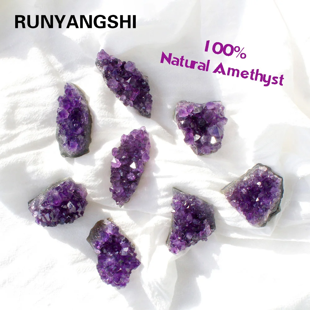 우루과이 천연 크리스탈 원석 에너지 보라색 석영 치유 원석, 자수정 클러스터, 크리스탈 동굴 홈 장식