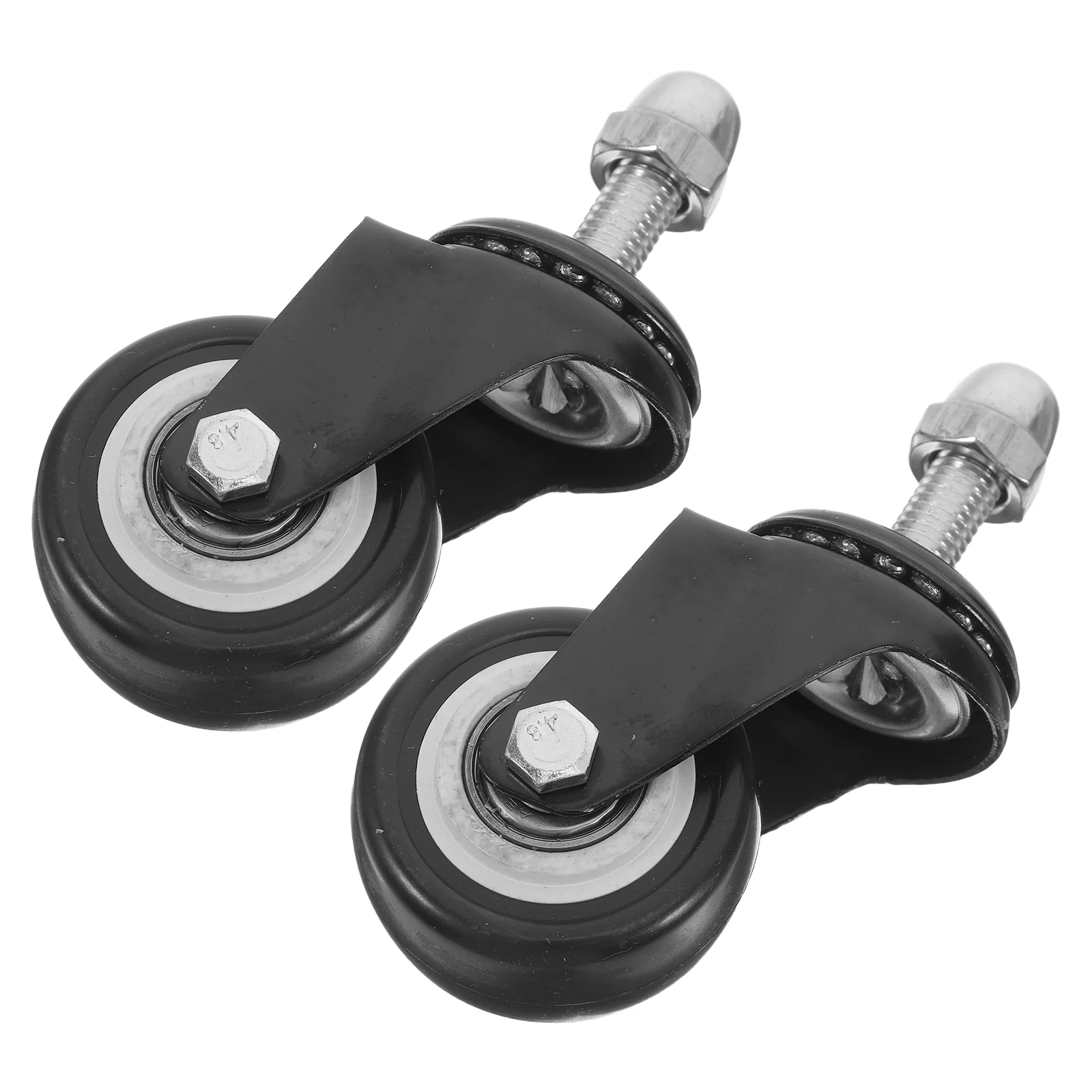 

2pcs Tennis Court Squeegee Accessories Universal Swivel Caster Wheels Replacement Mini Metal Castor for Rolling Cart Office