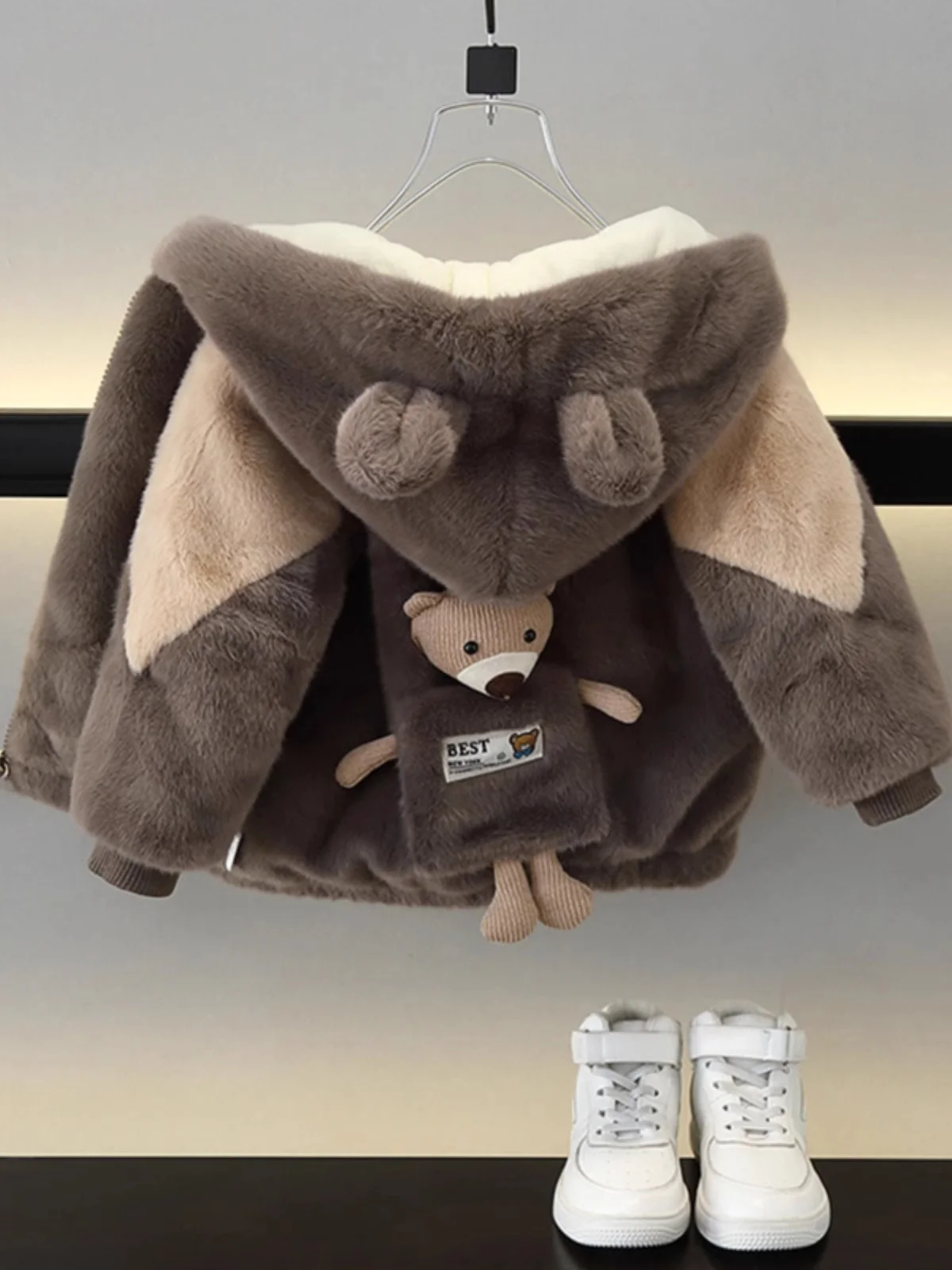 

Утепленная флисовая куртка для мальчиков на осень-зиму, хлопковая одежда для малышей, теплая водонепроницаемая одежда для улицы и дома, детская одежда