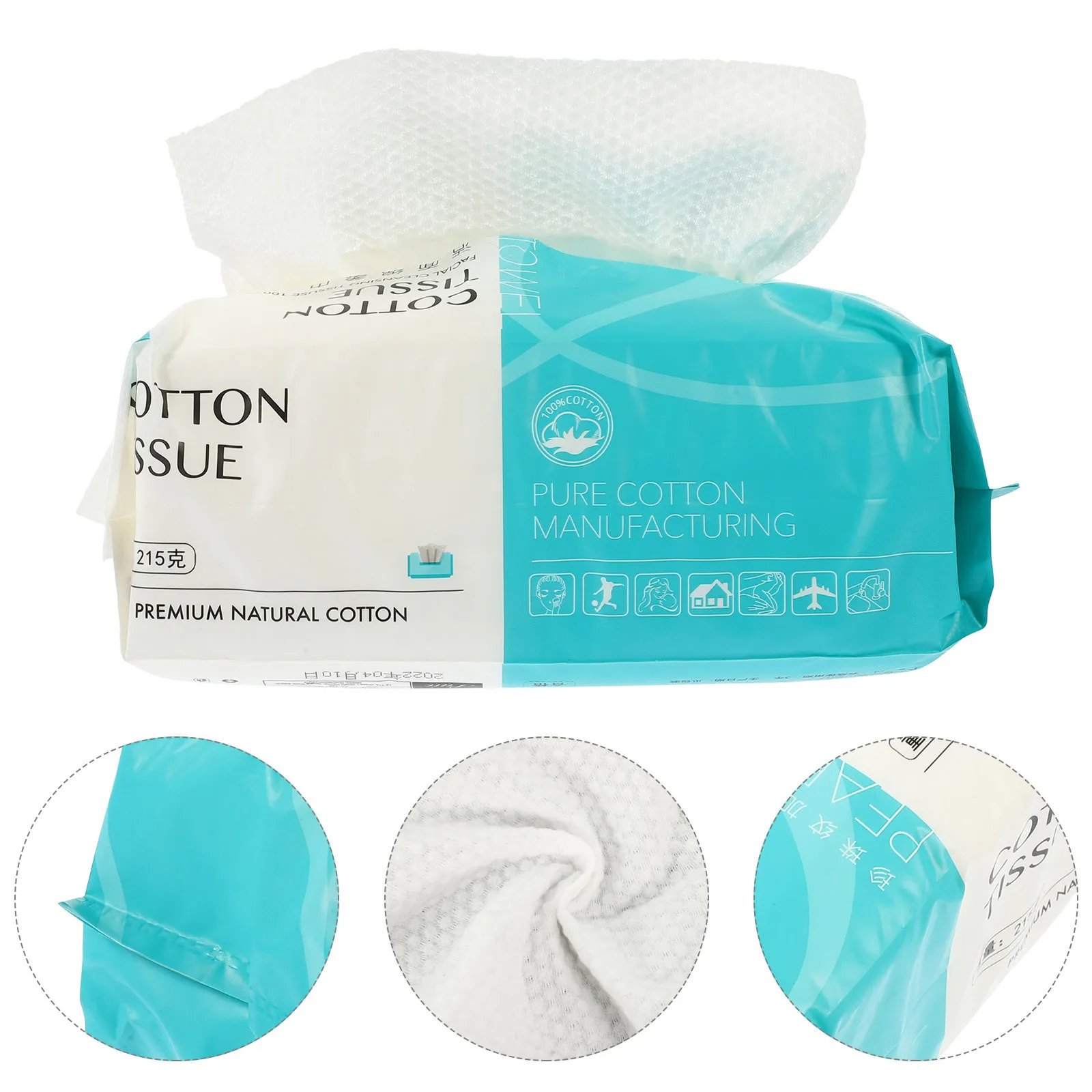Toalhetes de limpeza facial de algodão, toalhetes removedor de maquiagem macios, pano prático para viagens, acessórios faciais, pano prático