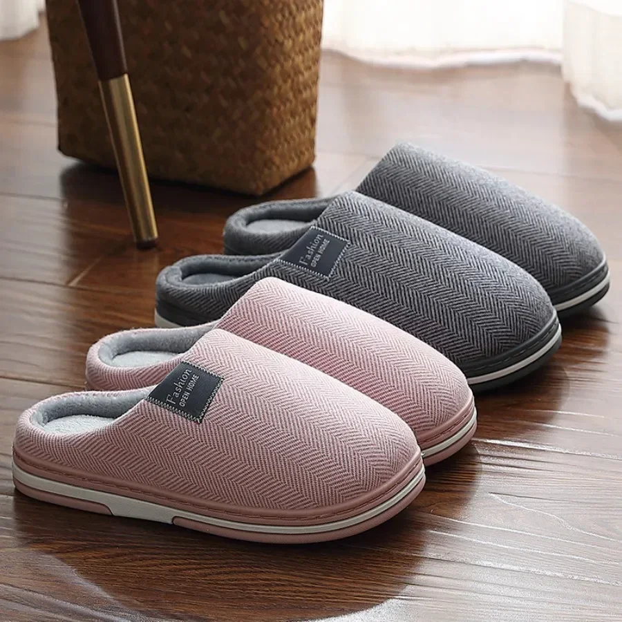 Men's Winter Home Slippers Casual Shoes Soft And Warm Home Slippers Indoor Bedroom Anti Slip Flat Shoes Couple's Floor Slippers image 6