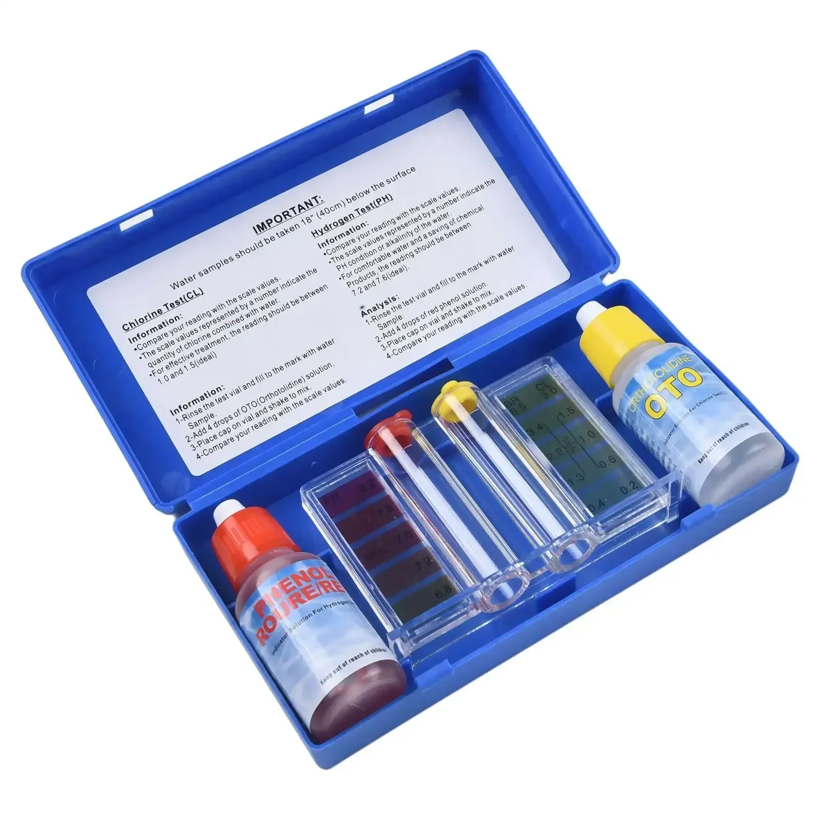 Swimming Pool Spa Water Test Kit / Professional Water Test Set For PH Bromine Chlorine OTO Pool Tester Swimming Pool Accessories