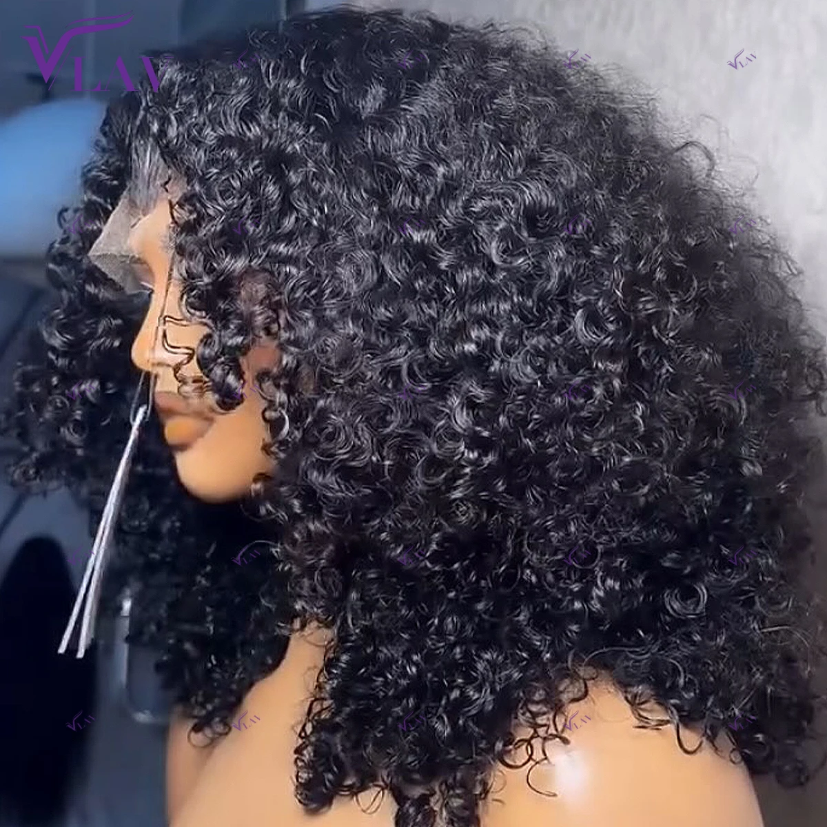 

400 High Density Wear And Go Kinky Curly Glueless Wigs 13×6 HD Lace Frontal Wigs 360 HD Transparent Lace Front Human Hair Wigs