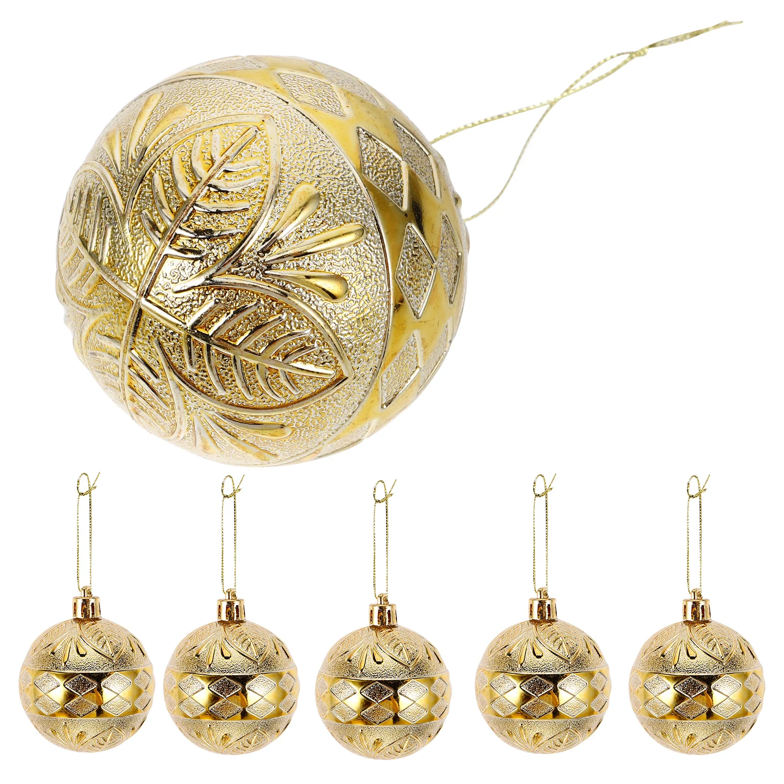 

6pcs Christmas Hanging Balls Xmas Tree Decorations Shatterproof Christmas Balls Plastic Xmas Tree Ornaments Party