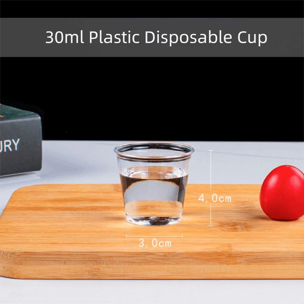 20/50pcs Transparent Clear Plastic Cups Thicken Reusable Disposable Plastics Cup Try Drinking Cup Mini Water Cup Pudding Boxes