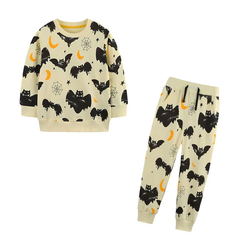   Jumping Meters 2-7T Bats Boys 2 Pcs Suits Sweatshirts + Pants Autumn Winter Clothing Sets Long Sleeve Children's Outfits