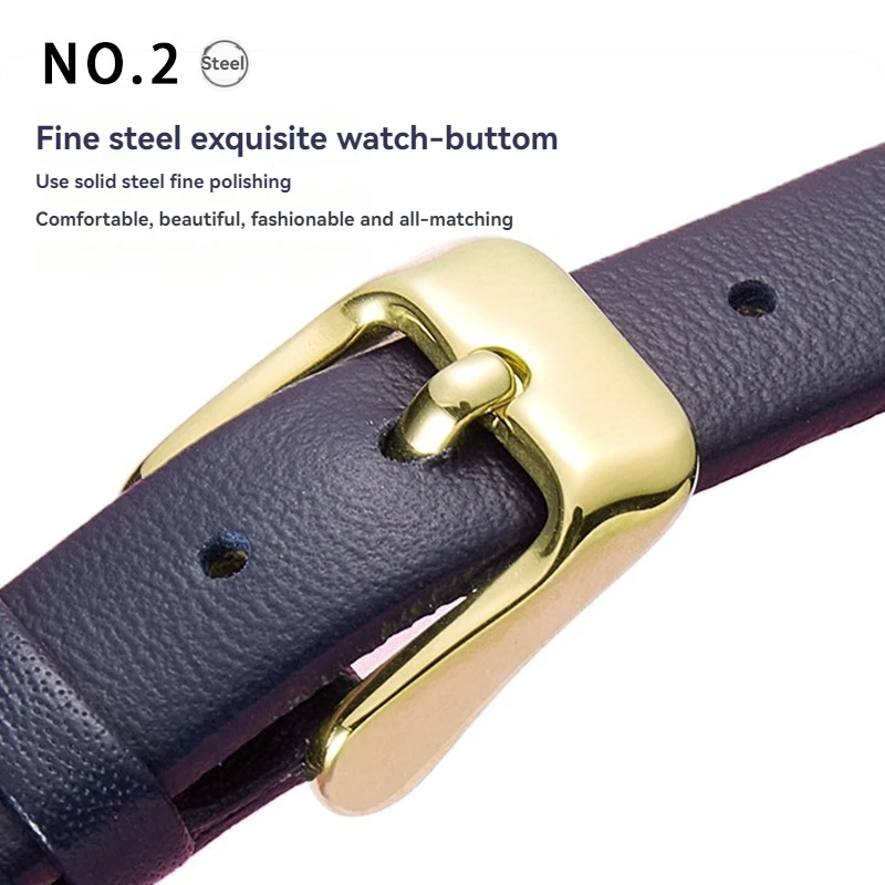 لولا وروز قوس سلسلة LR2501 الشق حجم صغير جلد طبيعي حزام ساعة اليد النساء سوار السيدات الفتيات سلسلة ساعات 10 مللي متر