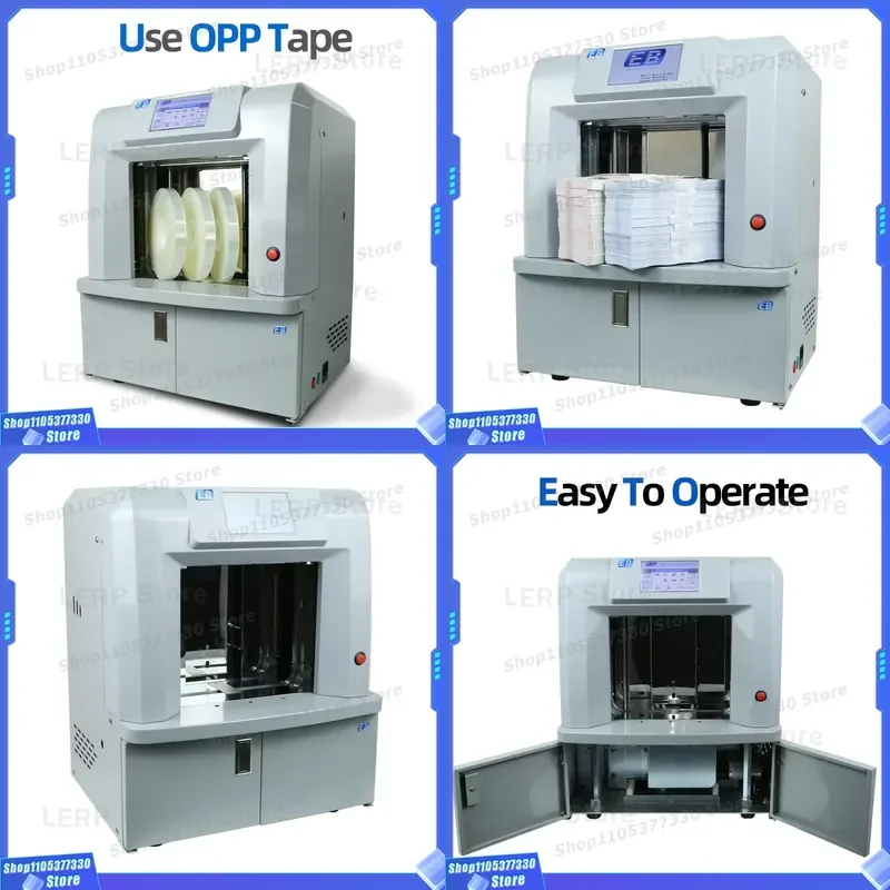 JB-2000-3 Professional Banknote Strapping Machine, Photoelectric Protection, Automatic Band Wrapper, Hot-Press Sealing
