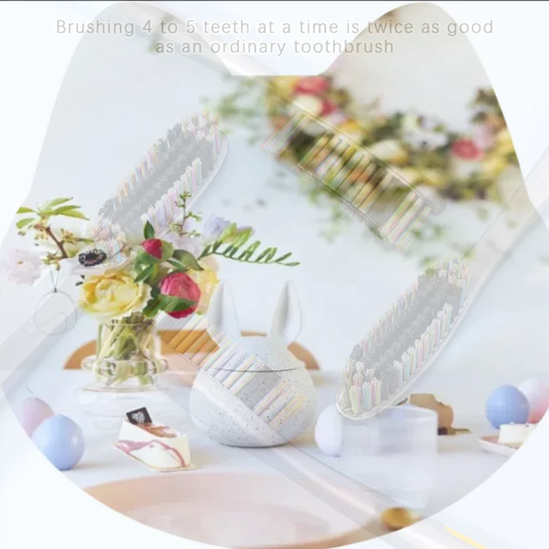 1/5 قطعة فرشاة أسنان كبيرة رئيس الخشن فرشاة الأسنان المضادة للانزلاق تصميم واسع التنظيف العميق عن طريق الفم إزالة بقع الأسنان وبقع الدخان