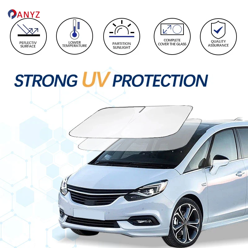 Parasol para parabrisas para Opel Zafira OPC Zafira C, visera protectora plegable que bloquea los rayos UV y mantiene tu coche más fresco