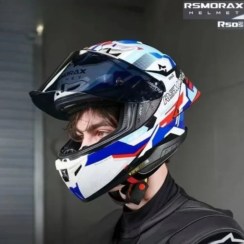 HOT MOTORAX R50S Motorcycle Helmet Big Tail Wing Men Women Helmet Full-face Safety Track Sports Helmet Cascos Para Moto for BMW