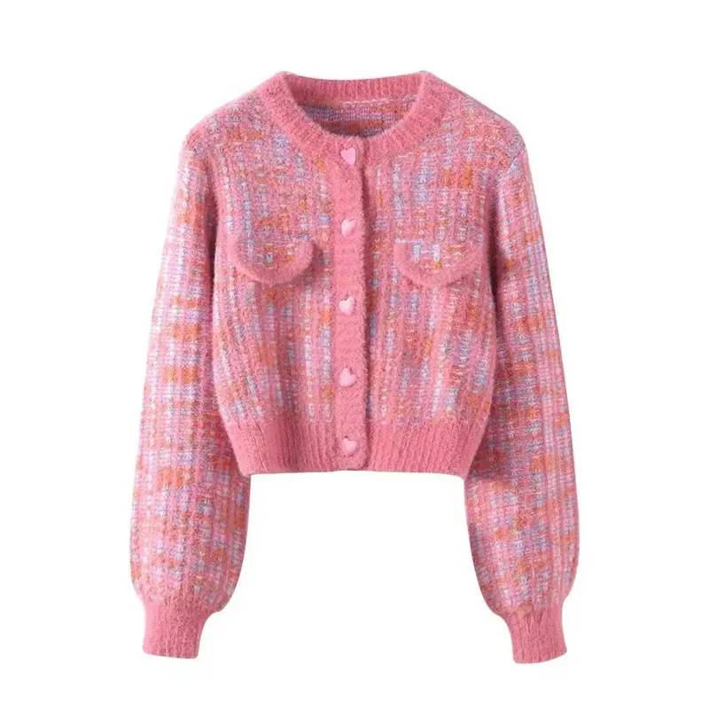 

No Shedding Small Fragrance Short Knitting Cardigan Women's Autumn And Winter Coat New 2022 Sweater Fashion Female Outerwear