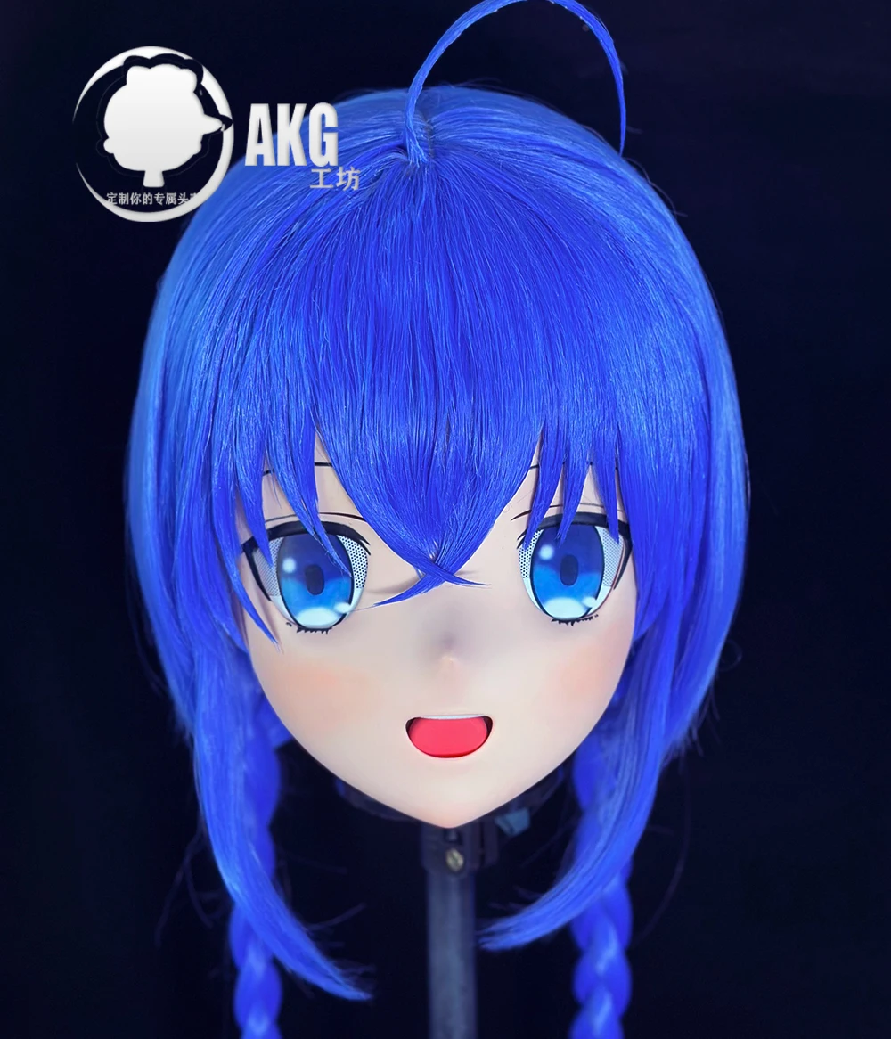 (AL61) Customize Character Crossdress Female/Girl Resin Half/ Full Head With Lock Cosplay Japanese Anime Game Role Kigurumi Mask