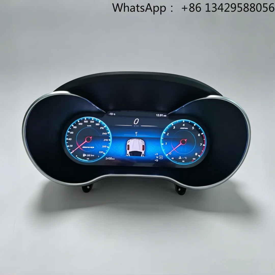 12.3 Inch Digital Dashboard Cluster Mechanical Instrument Speedometer Resolution Linux for Mercedes Benz C CLASS GLC W205