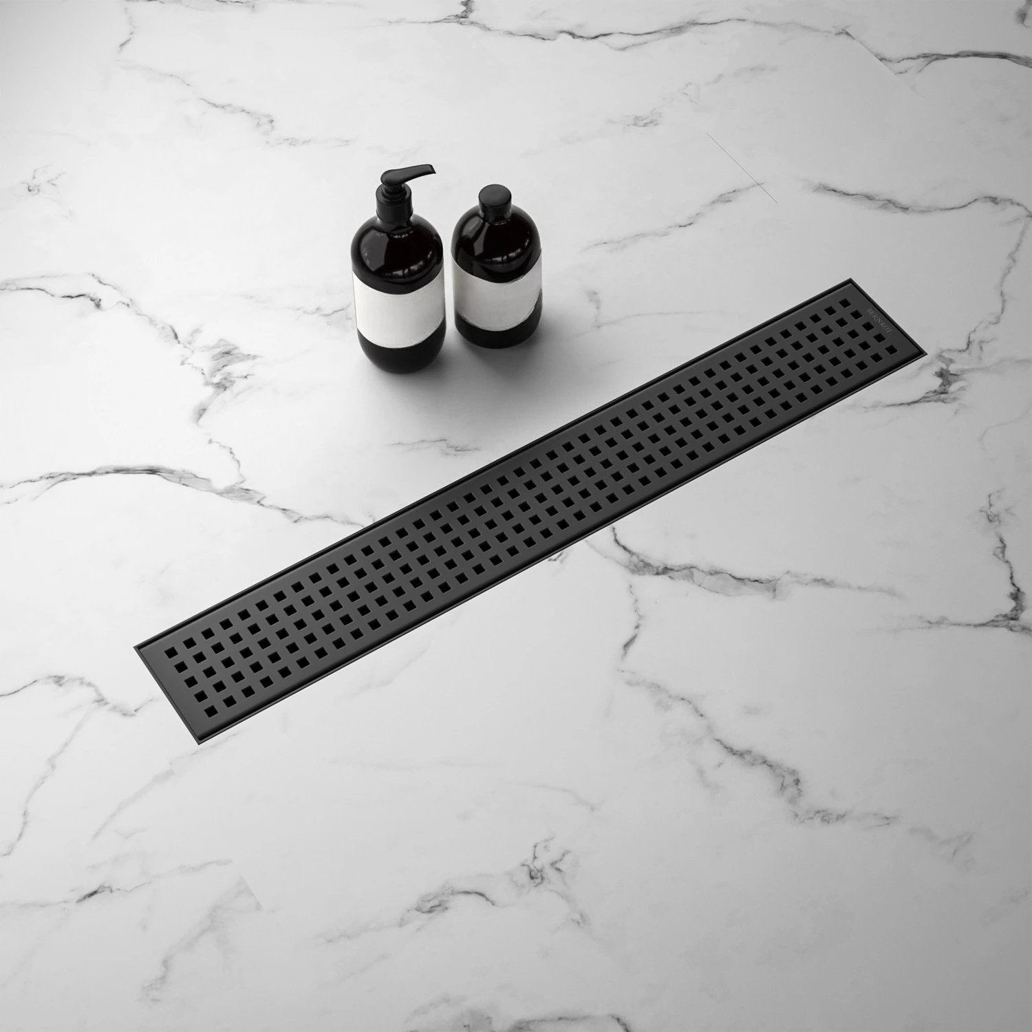 Brushed Stainless Steel Invisible Shower Drain Shower Access Bathroom Linear Floor Drain