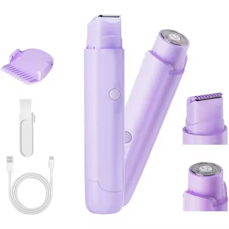 

Two-in-one double-head lady's hair removal device, USB charging, ABS material, suitable for full-body hair removal