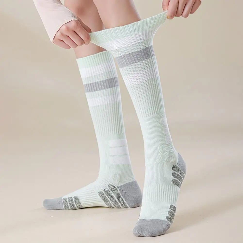 Compression Sports Socks Arch Support Non‑Slip Athletic Socks Yoga Socks Breathable Calf Socks For Running Marathon Hiking