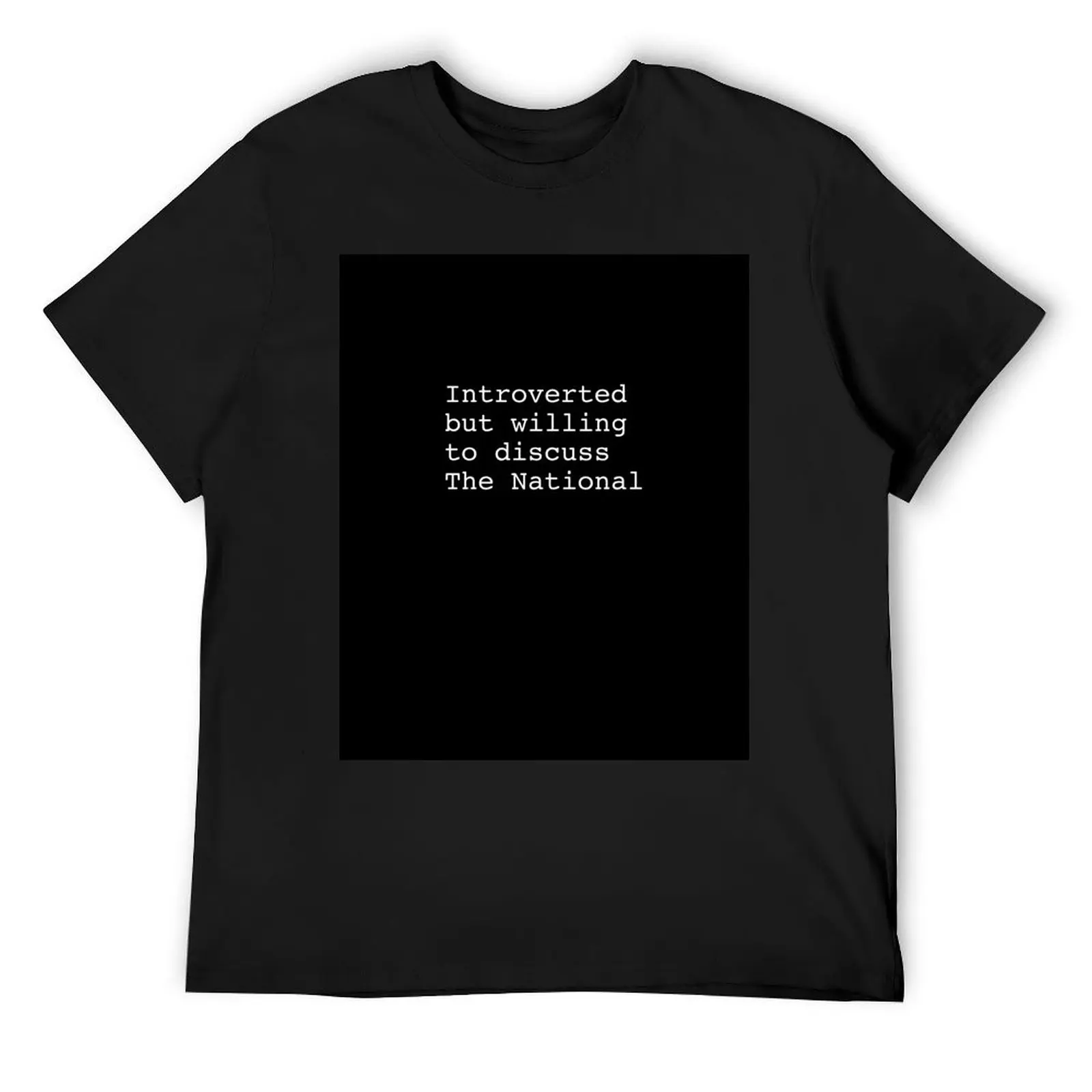 The National Band - Introverted but willing to discuss The National T-Shirt blue archive summer top mens t shirts top quality