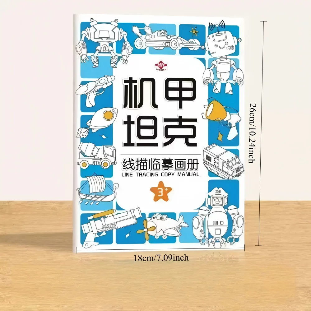Kids Line Drawing Tracing Coloring Book Toddlers Simple Sketch Painting Pen Control Training Early Learning Art Activity Book
