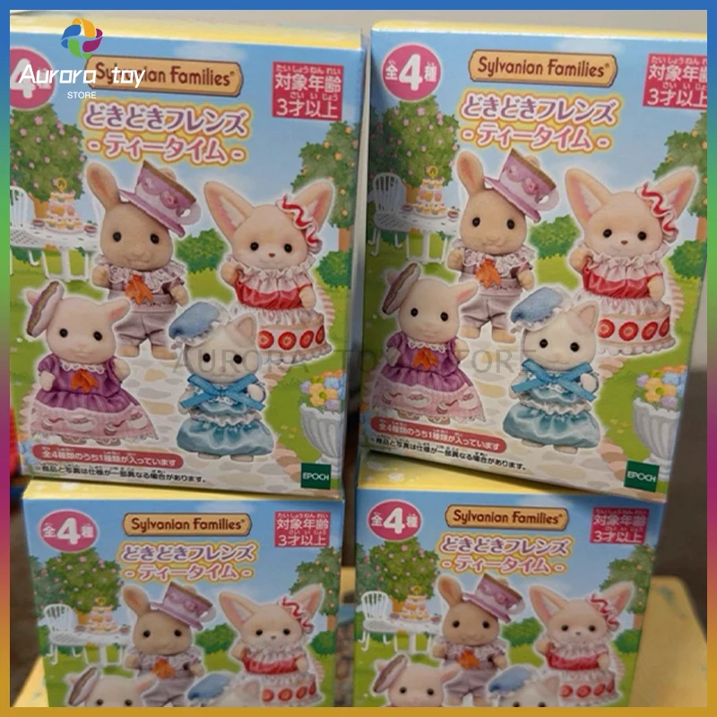 

New SYLVANIAN FAMILIES Blind Box Mermaid Costume Mystery Box Rich Dress Afternoon Tea Blind Bag Kawaii Custom Girl Collect Gifts