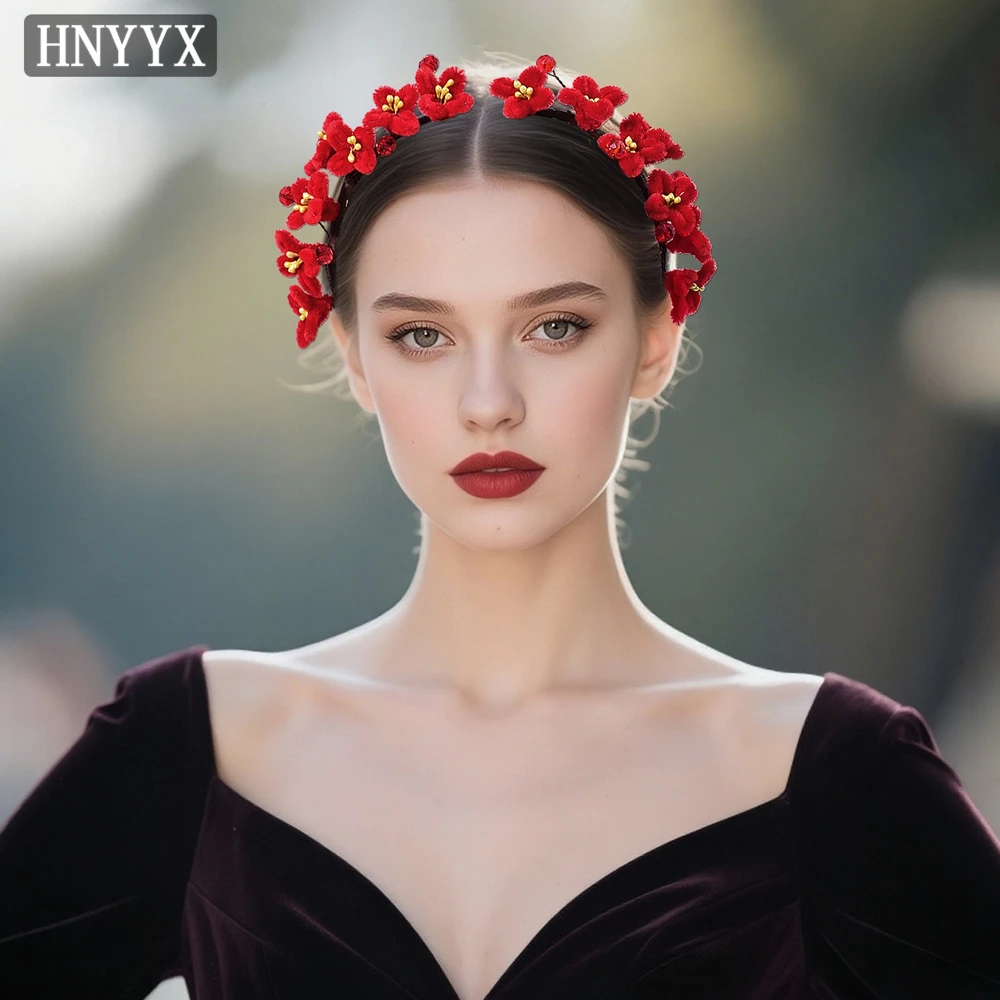 

YouLaPan Exquisite Brides Wedding Headbande Handmade Simulation Plum Blossoms Exquisite Women Banquet Hair Ornaments YXA394