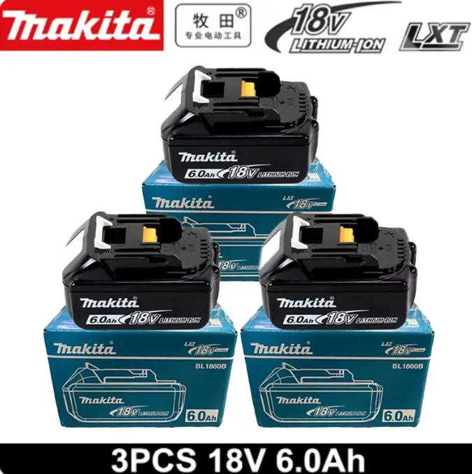 Makita 6Ah for Makita 18V Battery BL1840 BL1830B BL1850B BL1850 BL1860 BL1815 Replacement Lithium Battery