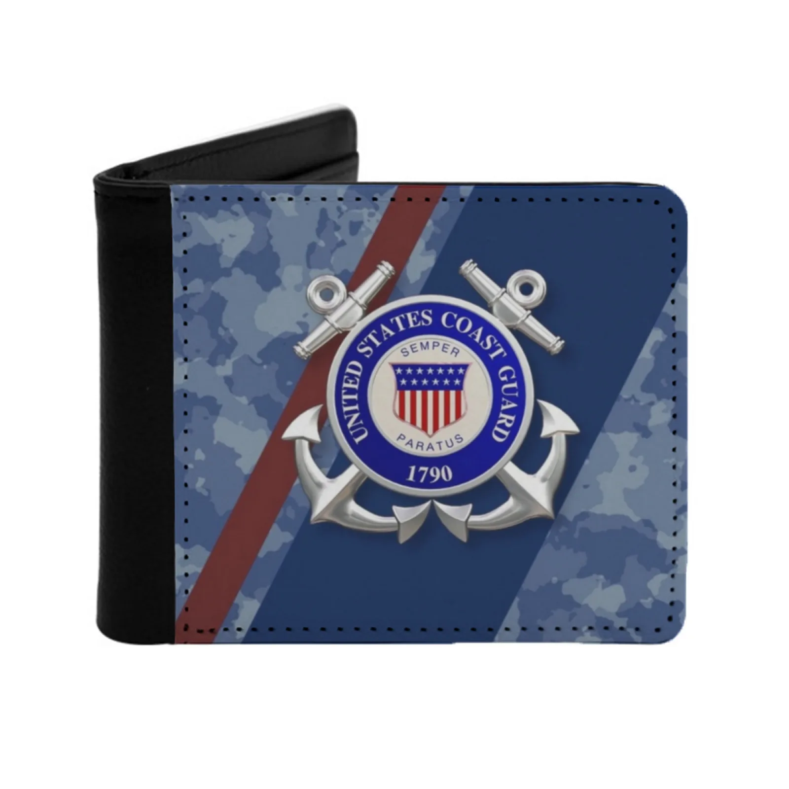 

United States Coast Guard Phone Cover Men's Wallet Pu Leather Wallet Multifunction Credit Card Purse Us Coast Guard Uscg Coast