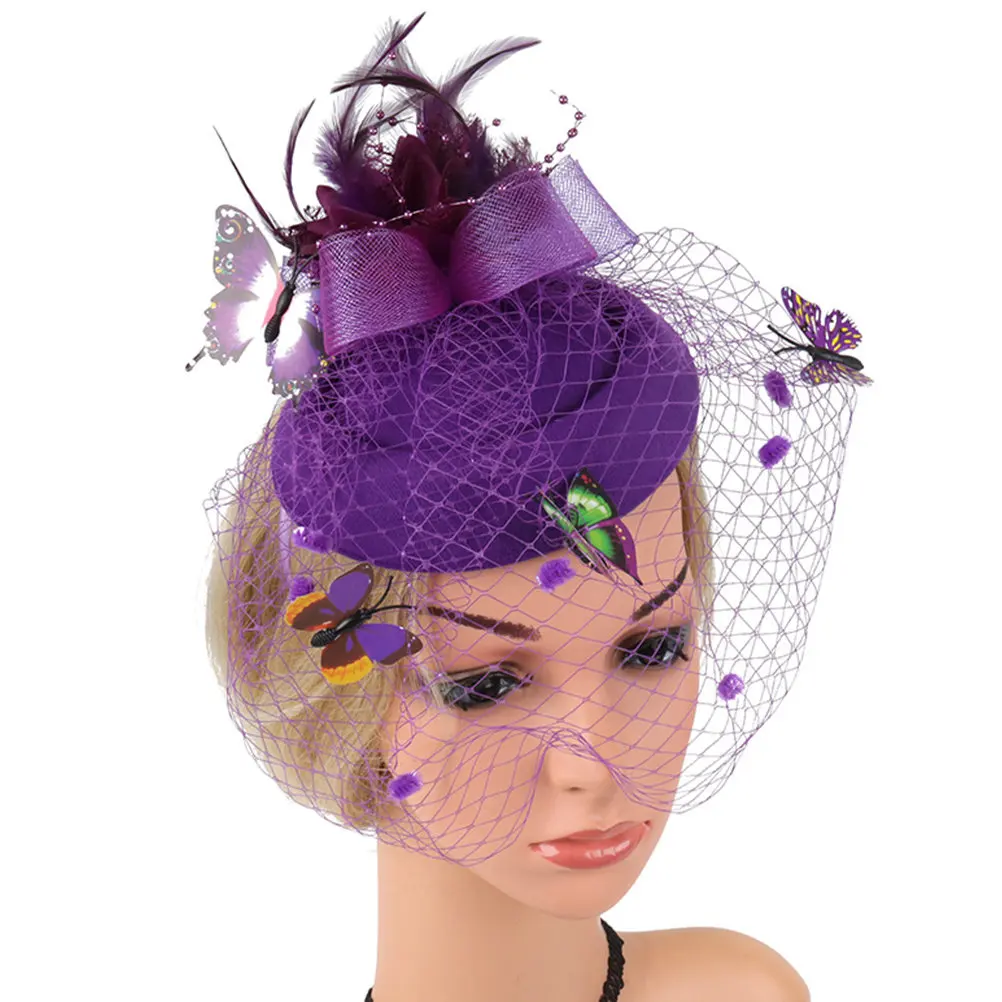 

1 шт. Элегантная сетчатая повязка на голову с бабочкой из фатина, заколка для волос для свадьбы, вечеринки, сценических выступлений, шикарные женские аксессуары для волос