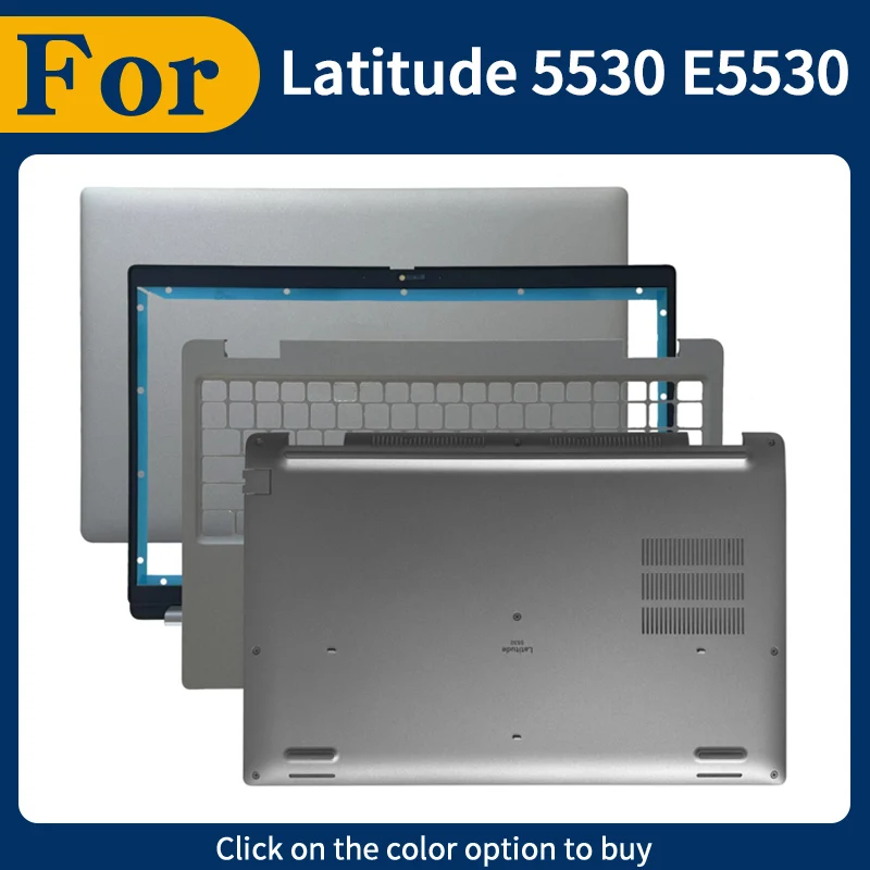New Repalce Cover For Latitude 5530 E5530 LCD Back Cover Front Bezel Upper Top Case Palmrest Lower Bottom Cover Hinges