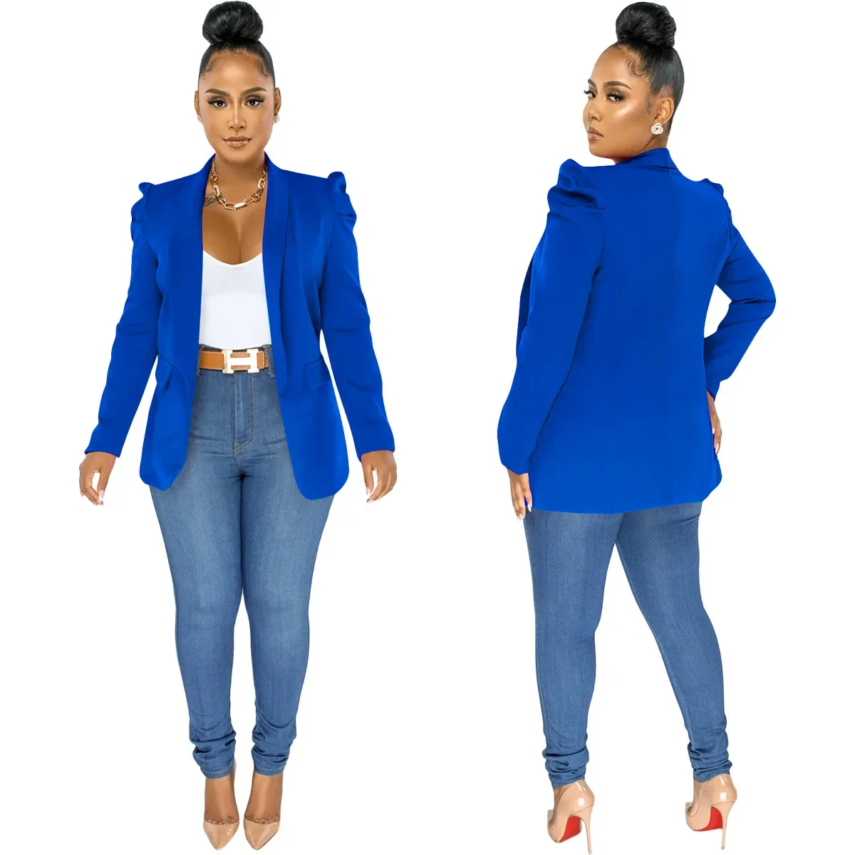 

Dashiki African Clothes for Women Autumn Fashion African Long Sleeve V-neck Polyester Yellow Blue Black Blazers Africa Clothing