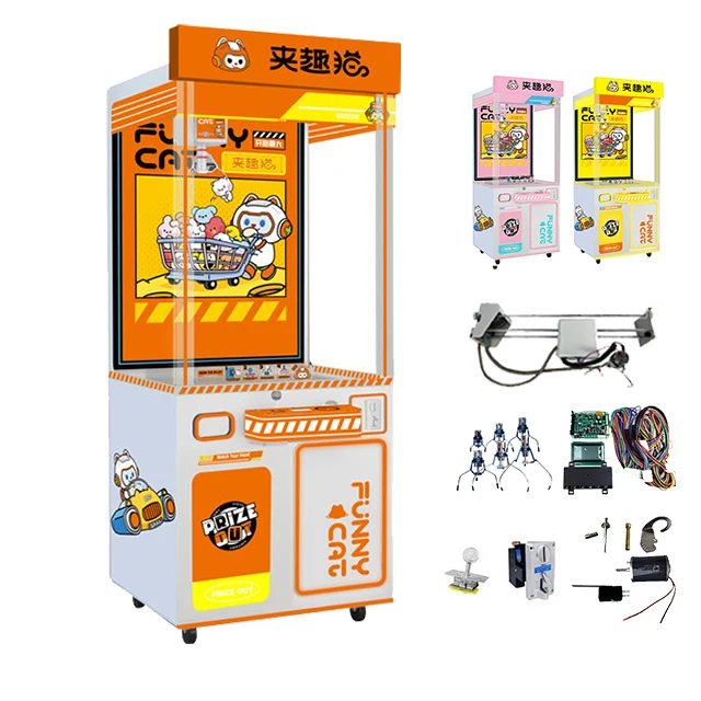 OEM/ODM Coin-Operated Games Doll Catcher Metal Machine 220v Amusement Gift Token Bill Acceptor Arcades Vending Machine