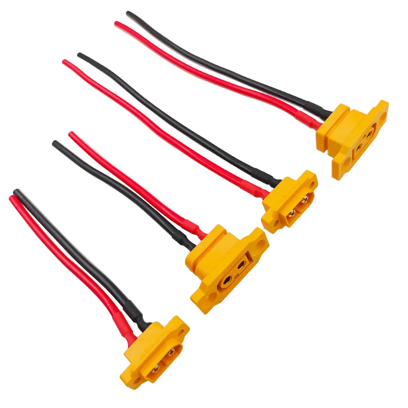 5PCS XT60E-F Fixed Male and Female Plugs, High Current Aircraft Model Electric Adjustable Charging Power Connector XT60E-M