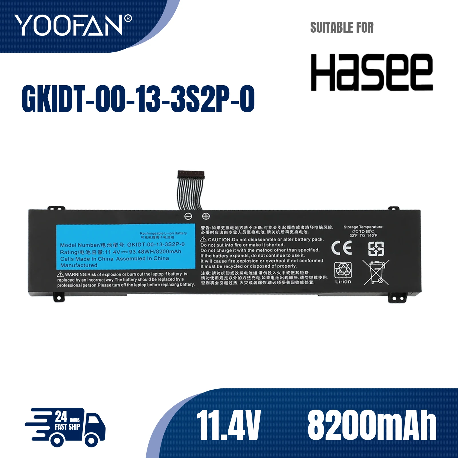 YOOFAN Batería de GKIDT-00-13-3S2P-0 para XPG Xenia 15, para zhenker XMG Fusion 15 XFU15L19 GKIDT-03-17-3S2P-0