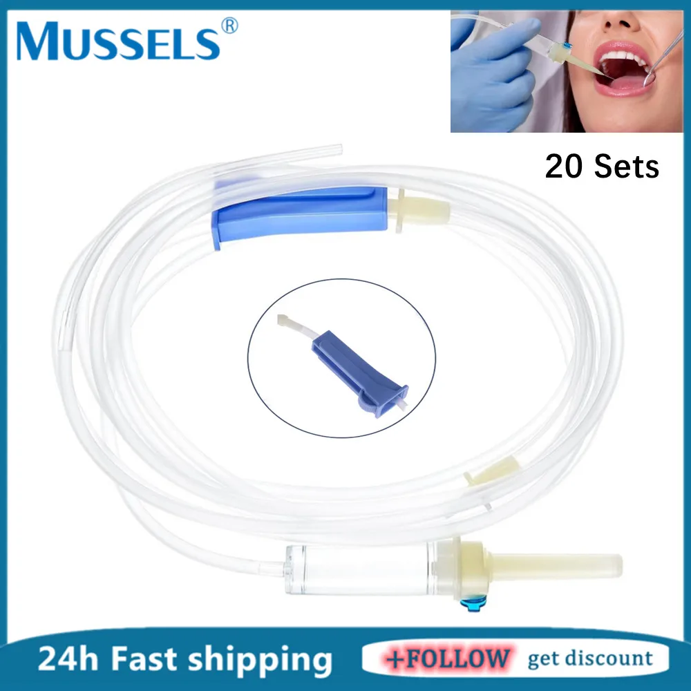

20pcs Dental Implant Surgical Flushing Pipe Irrigation Tubing Disposable Oral Water Pipe Flush Hose Tube Match NSK Surgery Motor