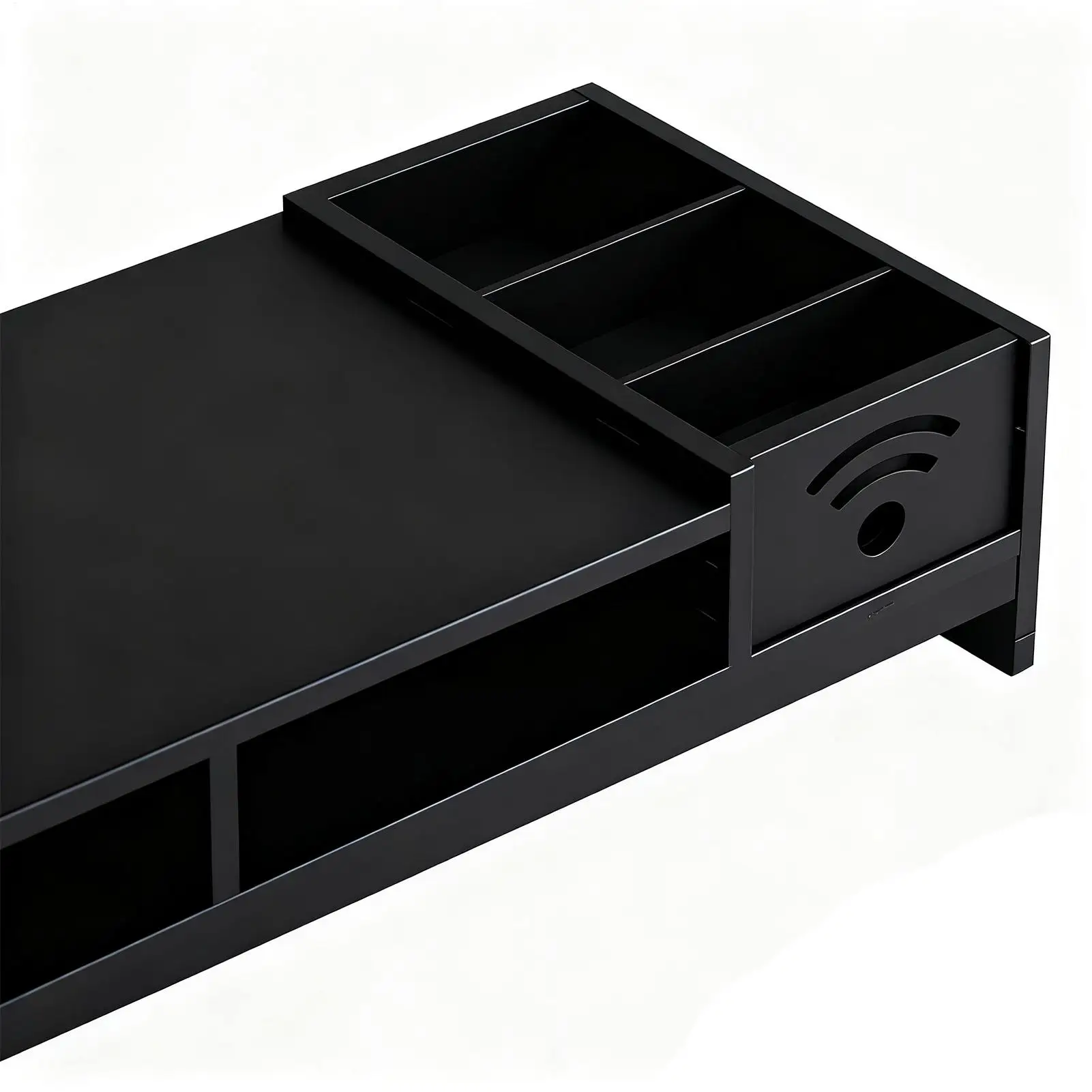 Support de moniteur pour bureau, support de bureau à 2 niveaux, hauteur de 4.3 pouces, support de moniteur d'ordinateur avec organisateur de rangement pour la maison, ordinateur portable, PC, TV