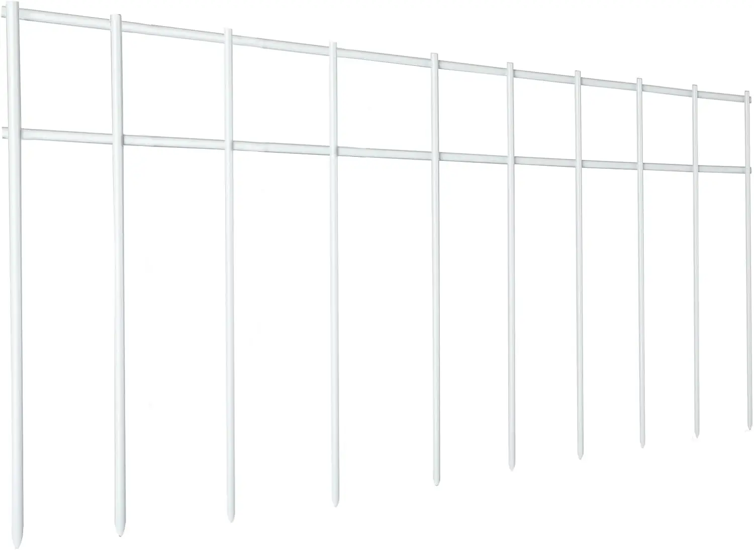 

20-Pack No-Dig Animal Barrier Fence, Galvanized Steel Stakes for Pet and Garden Protection, 33.5 Ft Long x 10 In High
