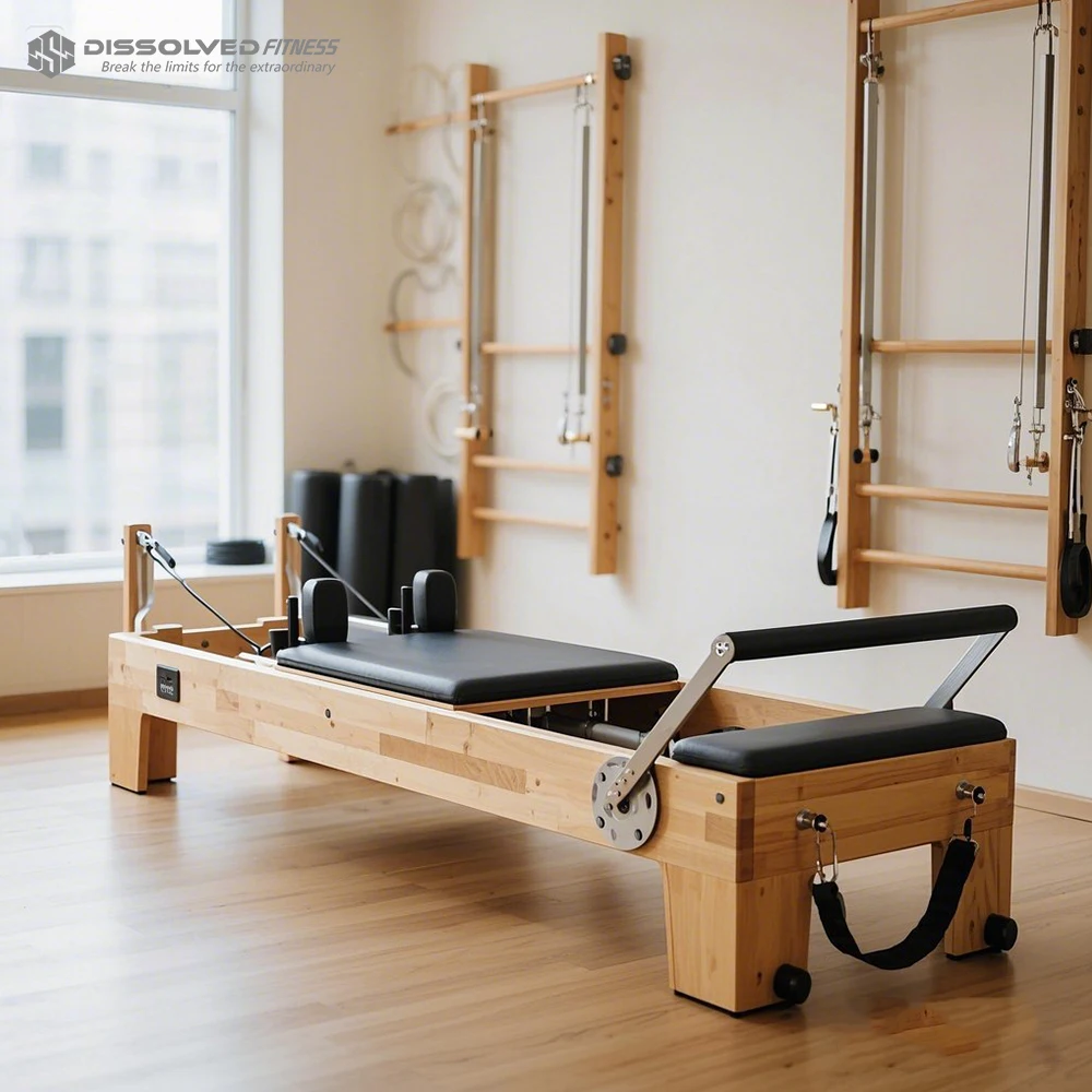 

High Quality Maple White Maple Wood Reformer Pilates Machine at Home Oak Pilates Reformers Maple Wood Pilates Reformer Equipment