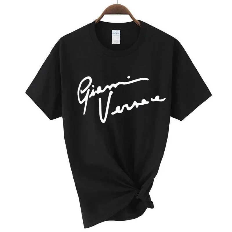 

LANGMAOWomen's T-Shirt Gianni Letter T Shirt Women Streetwear 2022 Summer Harajuku Funny Female Tops Tee Sexy Ladies Oversized L