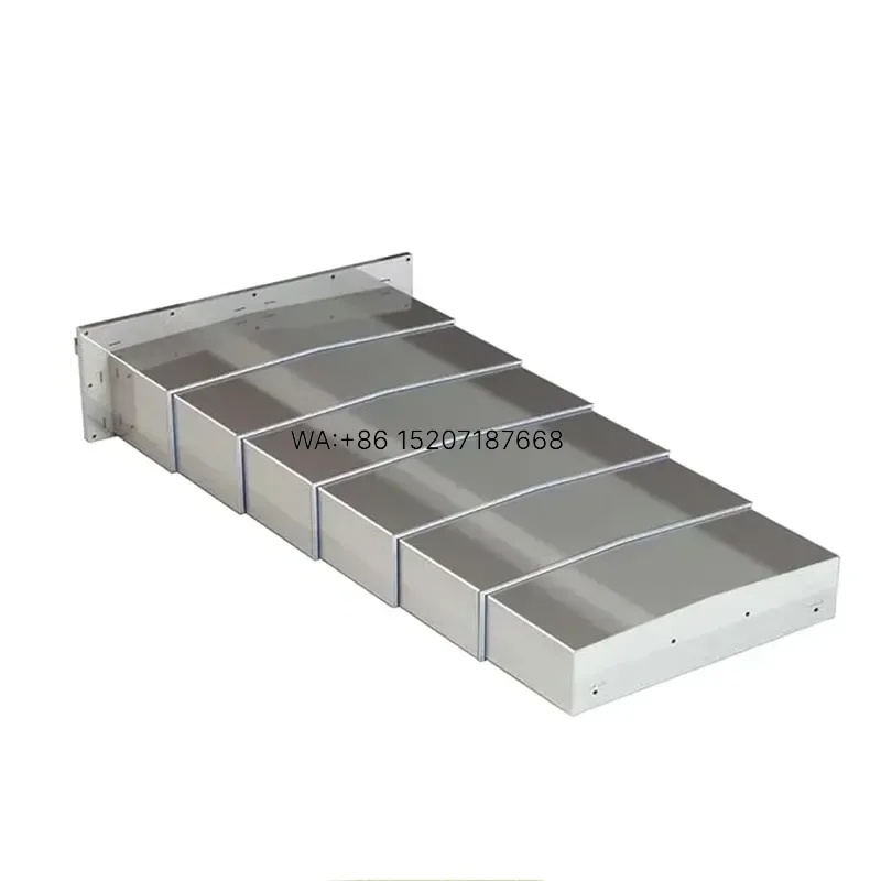 Wmwmnu Customized Steel Bellows Cover Telescopic Guard Shield for CNC Guideway Protection