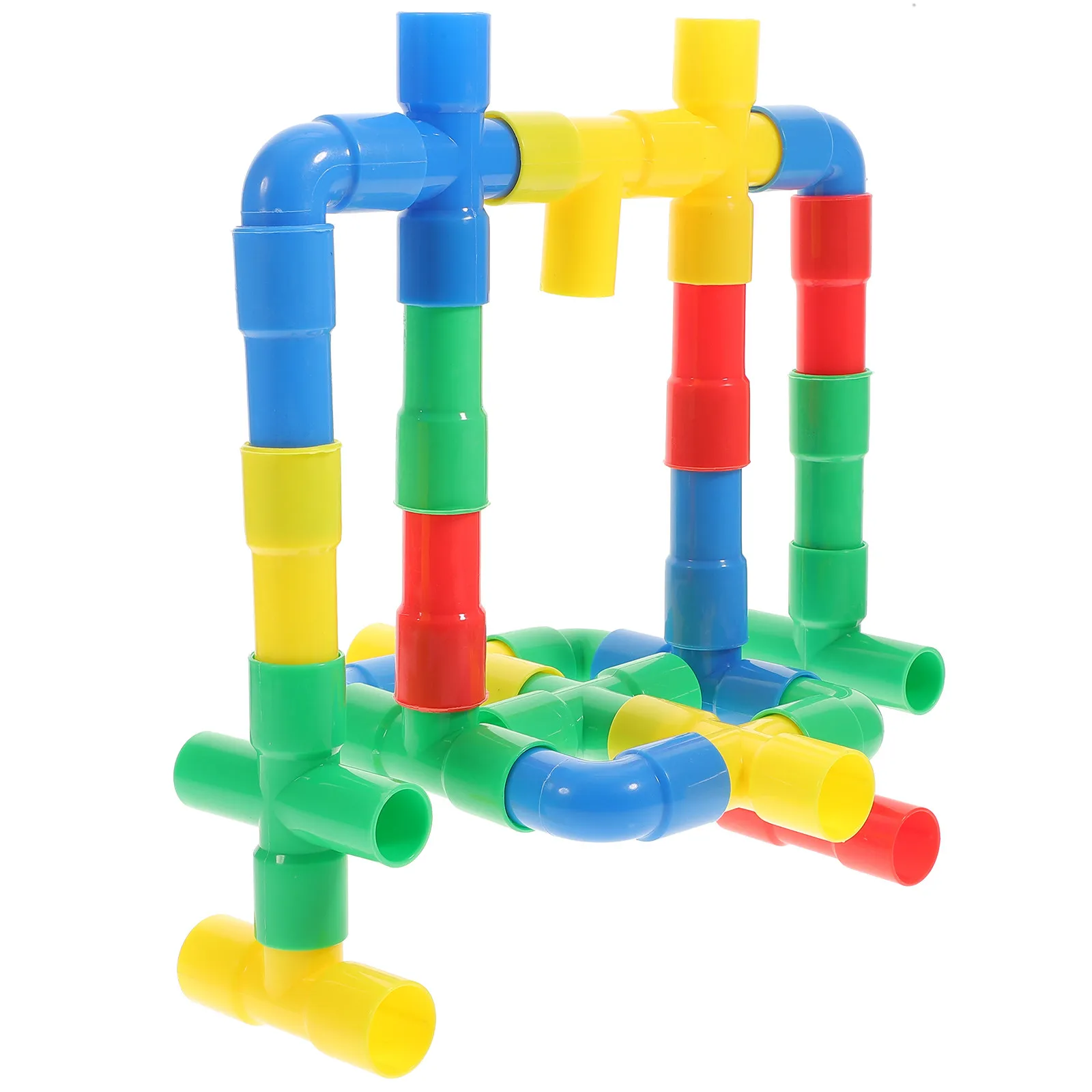 

1Set Multicolor Pipe Blocks Kids Educational Early Learning Plastic Insert Pieces Creative Development Accessories Fun