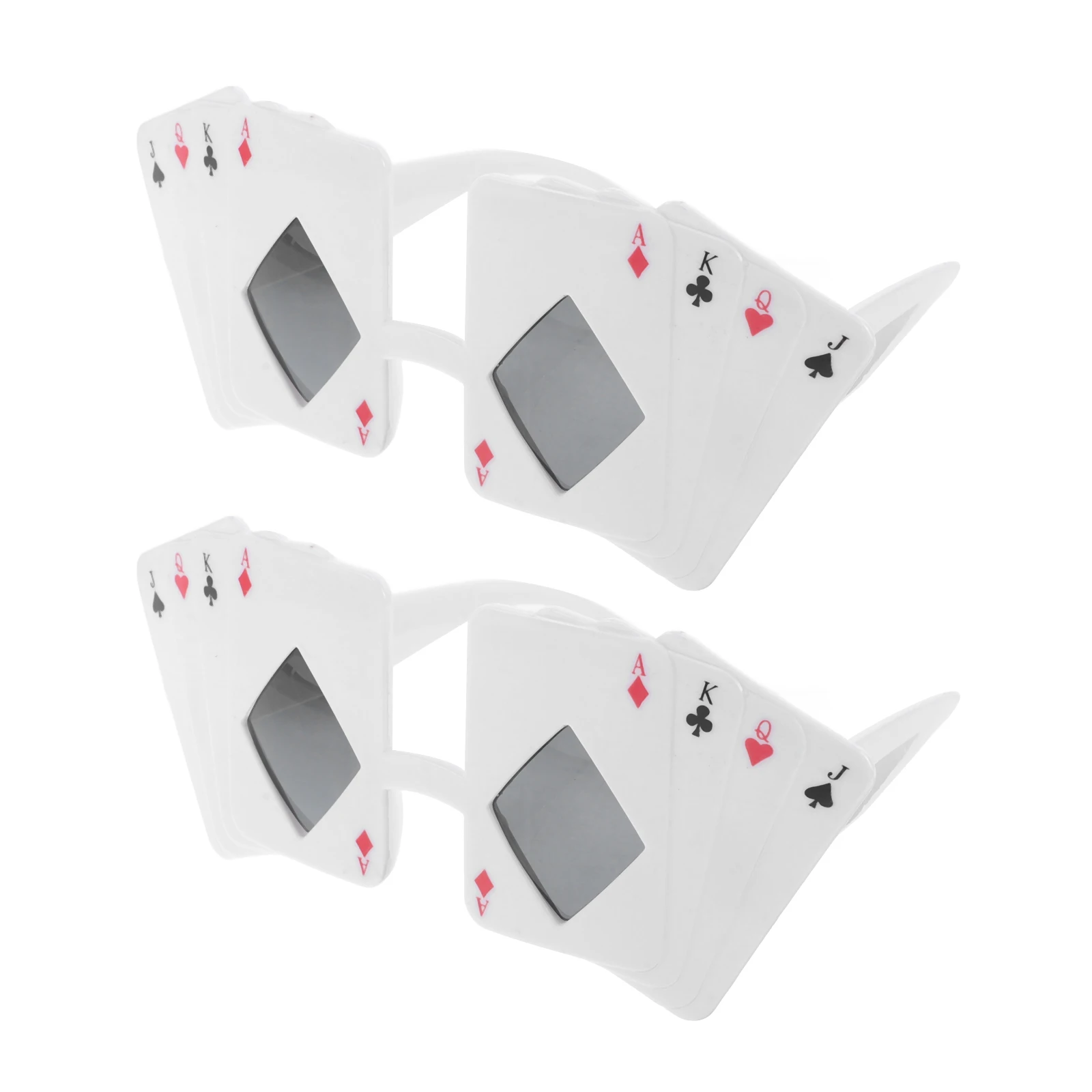 

2pcs Funny Glasses Playing Cards Accessories for Party Adults Poker Eyewear Sunglasses Novelty Costumes Masquerade Themes Photo