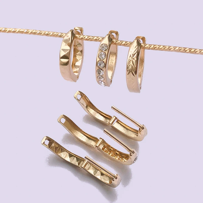 14K Gold Filled 12mm Horseshoe Huggie Leverback Earring Hooks with ZC Non-Tarnish DIY Jewelry Making Hooks