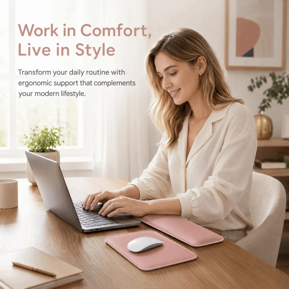 Anti-wear Portable Leather Mouse Pad Large Double-sided Keyboard Wrist Pad Leather Waterproof Computer Keyboard Desk Pad Laptop