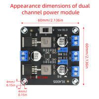 DC-DC Step-down Power Supply Module Dual-way 5A 5-32V to 0.8-30V Adjustable Buck Switching Power Board 90% Conversion Efficiency